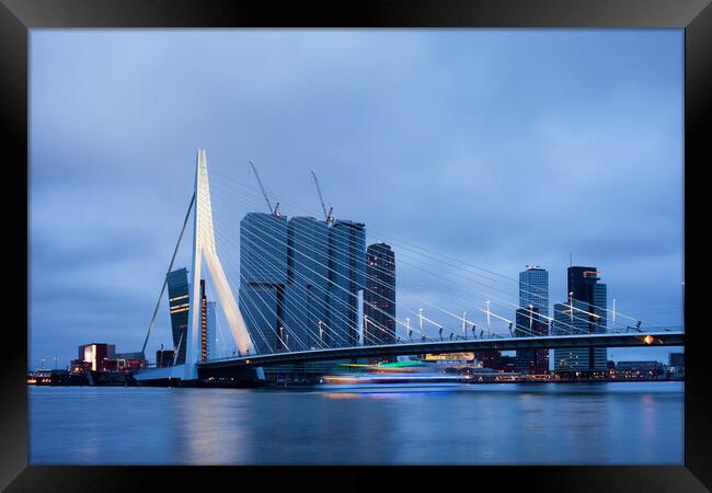 Rotterdam Downtown Skyline at Dusk Framed Print by Artur Bogacki