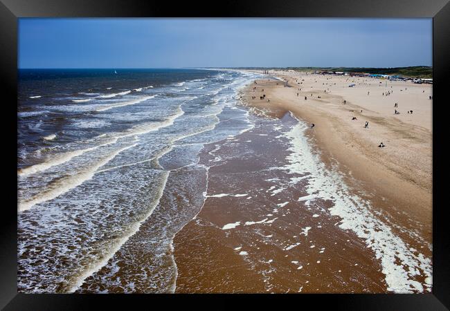 Scheveningen Beach in Den Haag Framed Print by Artur Bogacki