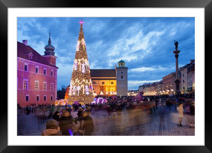Christmas Time in Warsaw Framed Mounted Print by Artur Bogacki