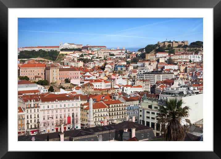 City of Lisbon Cityscape Framed Mounted Print by Artur Bogacki
