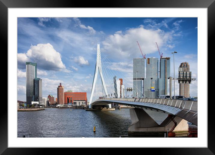 City Skyline of Rotterdam Framed Mounted Print by Artur Bogacki