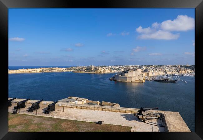 Grand Harbour in Malta Framed Print by Artur Bogacki