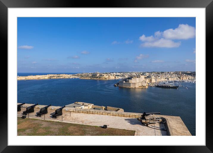 Grand Harbour in Malta Framed Mounted Print by Artur Bogacki