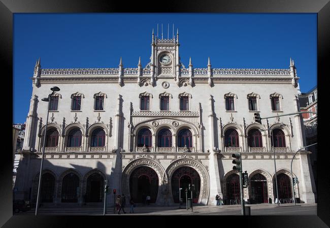 Rossio Railway Station in Lisbon Framed Print by Artur Bogacki