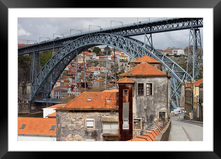 Dom Luis I Bridge in Old City of Porto Framed Mounted Print by Artur Bogacki