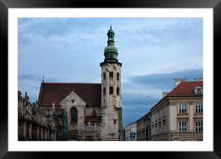 St. Andrew Church in Krakow at Dusk Framed Mounted Print by Artur Bogacki