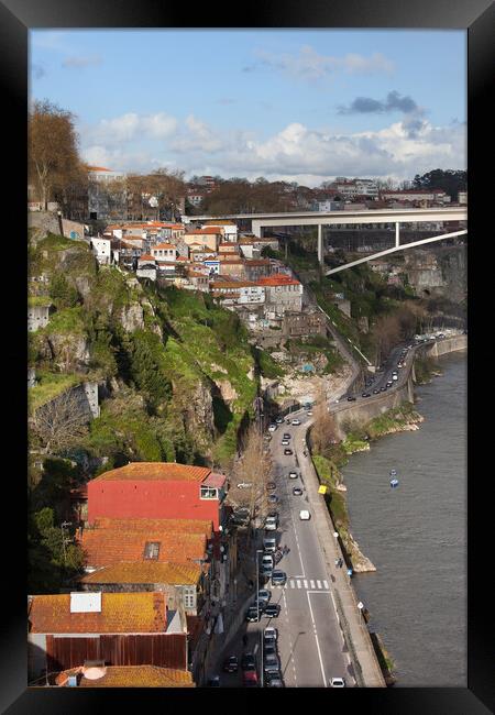 City of Porto in Portugal along Douro River Framed Print by Artur Bogacki