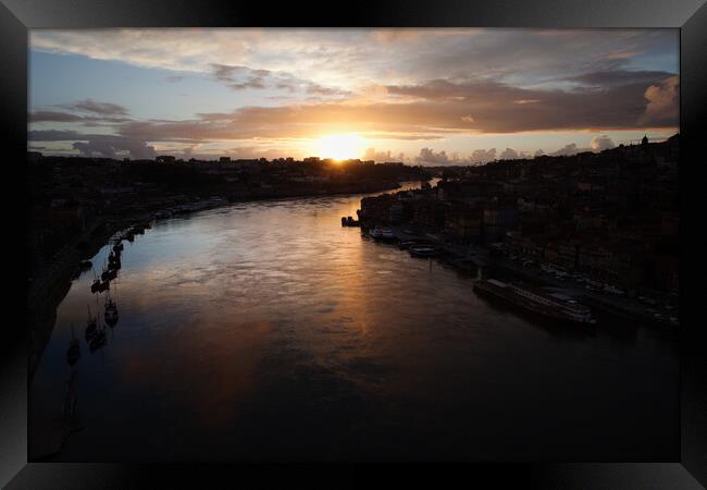 Douro River at Sunset in Portugal Framed Print by Artur Bogacki