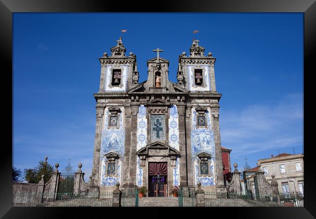 Church of Saint Ildefonso in Porto Framed Print by Artur Bogacki