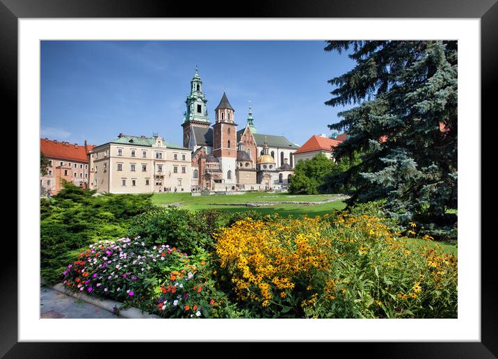 Wawel Cathedral and Garden in Krakow Framed Mounted Print by Artur Bogacki