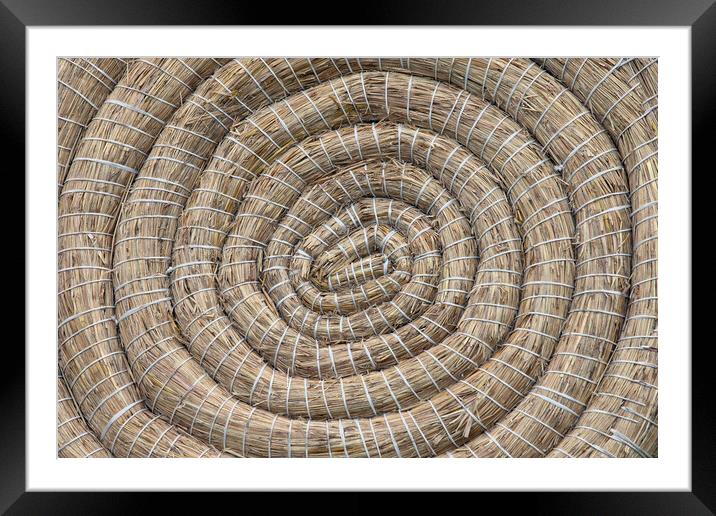 Archery Round Coiled Straw Target Background Framed Mounted Print by Artur Bogacki