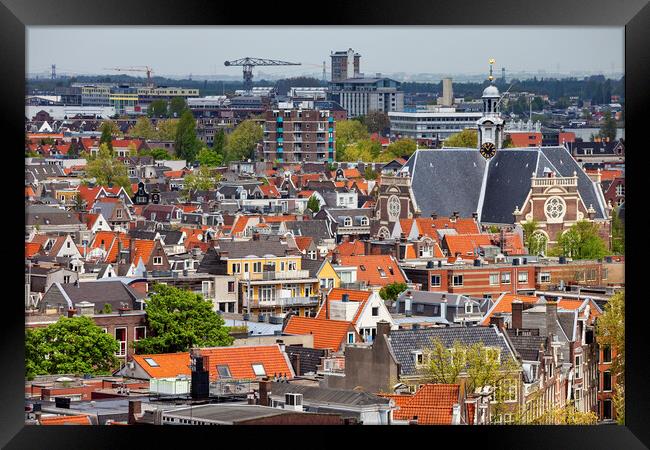 City of Amsterdam Cityscape Framed Print by Artur Bogacki