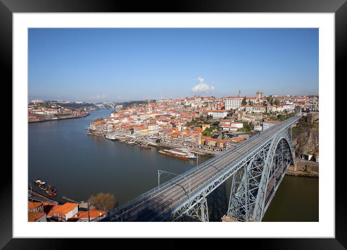 Porto Cityscape in Portugal Framed Mounted Print by Artur Bogacki