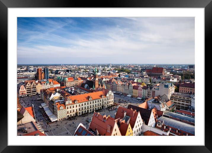 City of Wroclaw Old Town Market Square Framed Mounted Print by Artur Bogacki