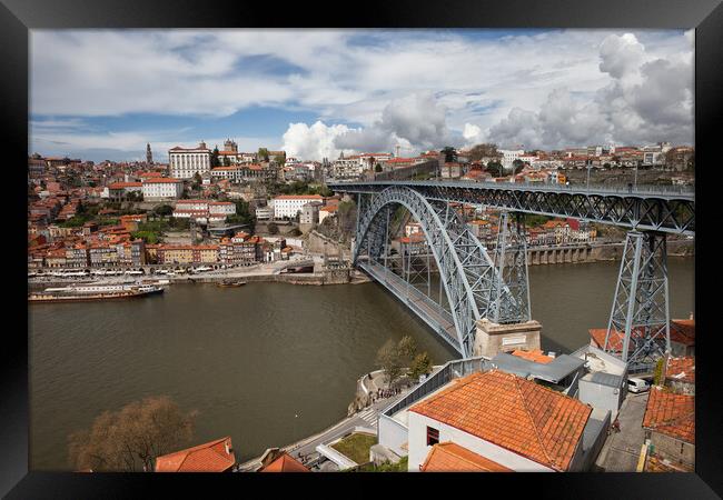 City of Porto Cityscape Framed Print by Artur Bogacki