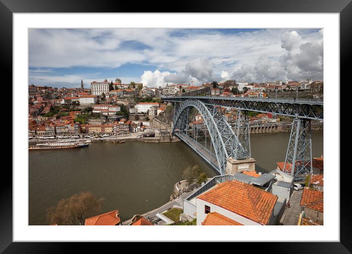City of Porto Cityscape Framed Mounted Print by Artur Bogacki