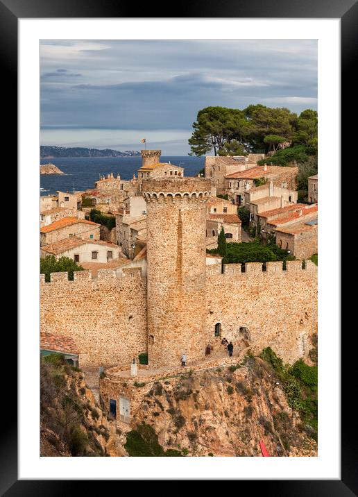 Tossa de Mar Old Town in Spain Framed Mounted Print by Artur Bogacki