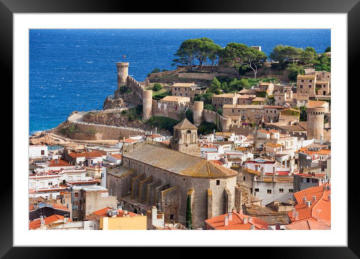 Coastal Town of Tossa de Mar in Spain Framed Mounted Print by Artur Bogacki