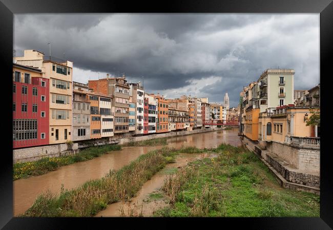 City of Girona Framed Print by Artur Bogacki