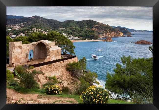 Costa Brava Coastline in Tossa de Mar Framed Print by Artur Bogacki