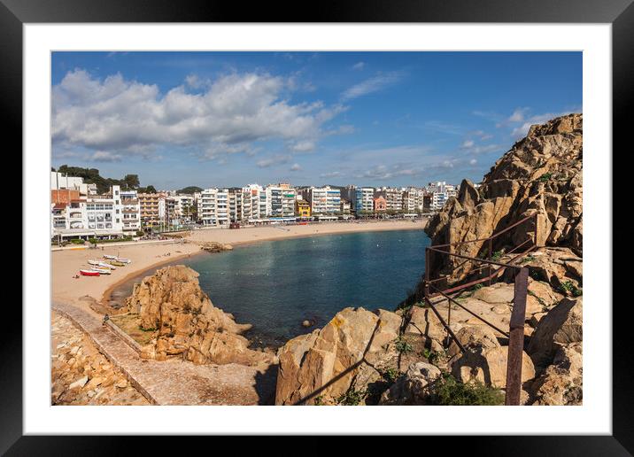 Blanes Town in Spain Framed Mounted Print by Artur Bogacki