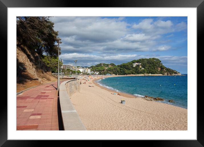 Fenals Beach in Lloret de Mar Framed Mounted Print by Artur Bogacki