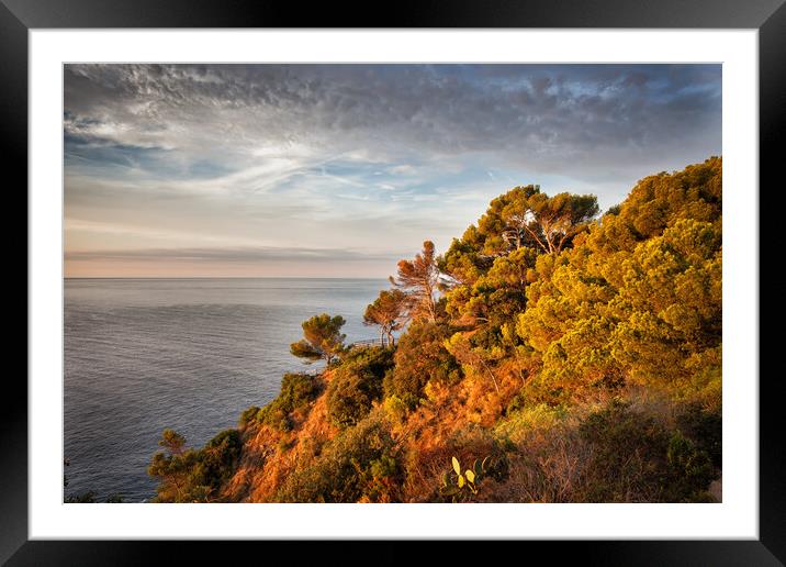 Sea Coast at Sunrise in Spain Framed Mounted Print by Artur Bogacki