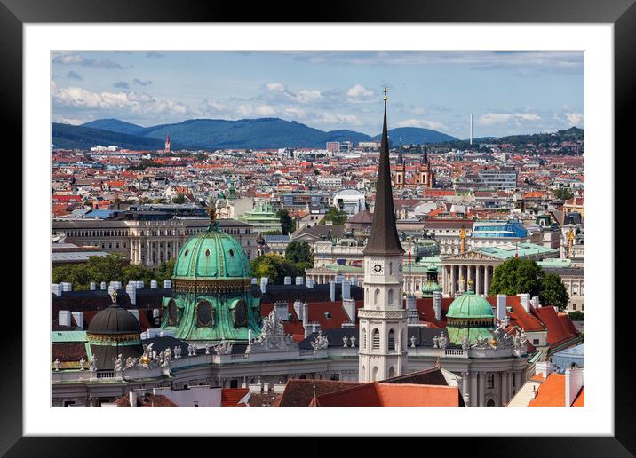 Vienna Capital City of Austria Cityscape Framed Mounted Print by Artur Bogacki