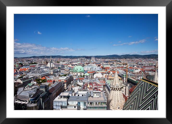 Vienna Capital City Cityscape in Austria Framed Mounted Print by Artur Bogacki