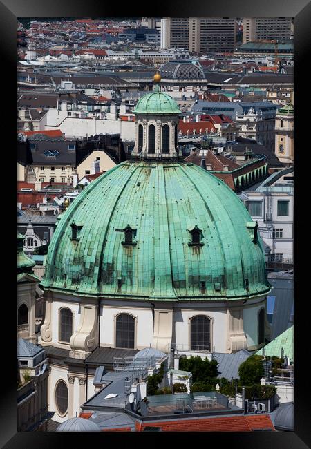Dome of St. Peter Church in Vienna Framed Print by Artur Bogacki