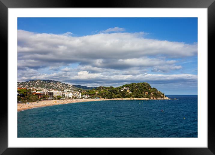 Town of Lloret de Mar on Costa Brava in Spain Framed Mounted Print by Artur Bogacki