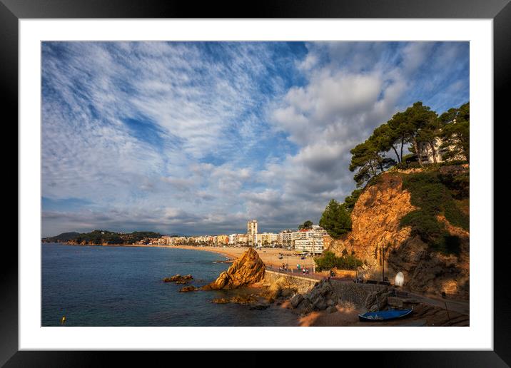 Lloret de Mar at Sunrise on Costa Brava in Spain Framed Mounted Print by Artur Bogacki