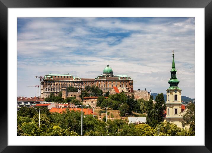 Buda Castle and Taban Parish Church in Budapest Framed Mounted Print by Artur Bogacki
