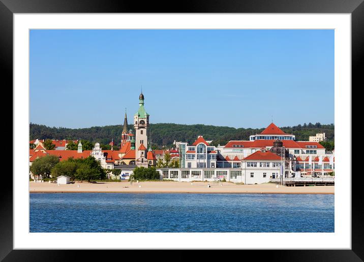 Sopot Town Sea And Beach In Poland Framed Mounted Print by Artur Bogacki
