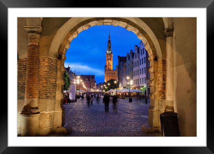 Nighfall in Old Town of Gdansk Framed Mounted Print by Artur Bogacki