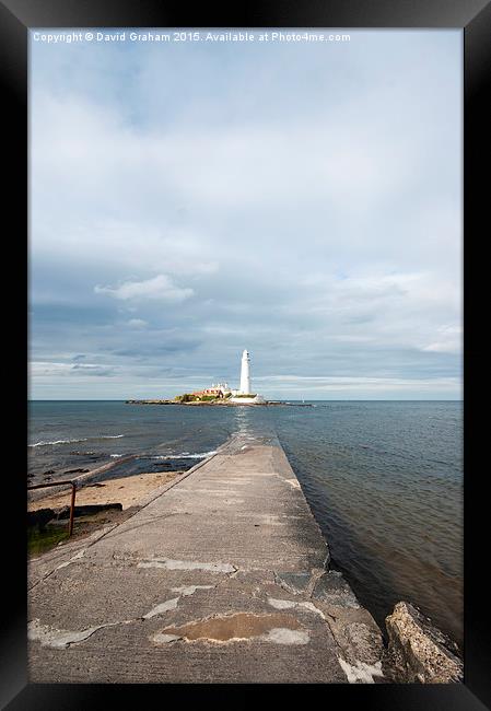  St Mary's Lighthouse, Whitley Bay Framed Print by David Graham