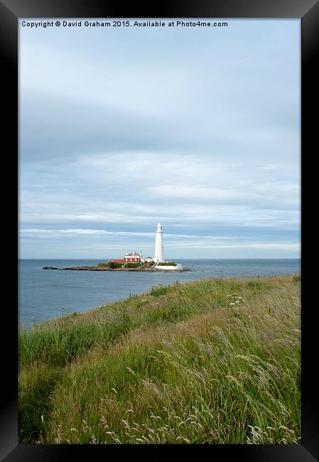 St Mary's Lighthouse, Whitley Bay Framed Print by David Graham