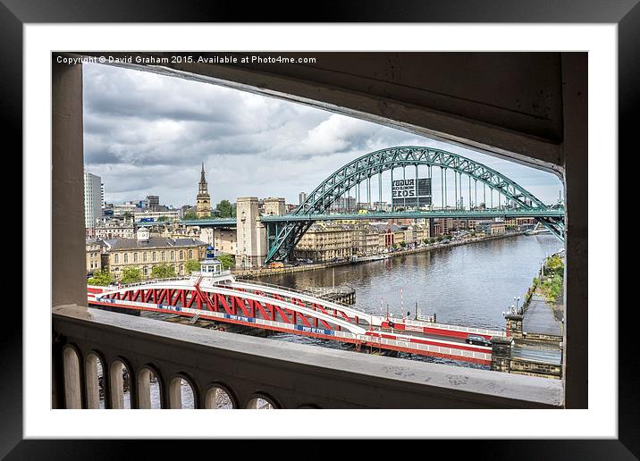  Tyne Bridge & Swing Bridge Framed Mounted Print by David Graham