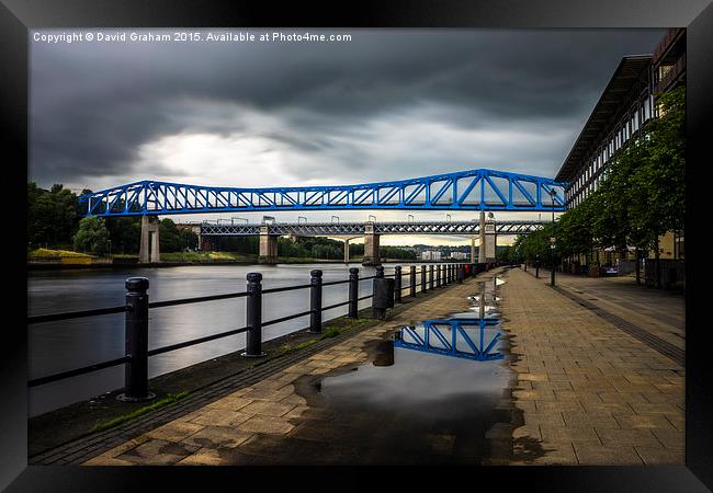 Queen Elizabeth II Metro Bridge, Newcastle Framed Print by David Graham