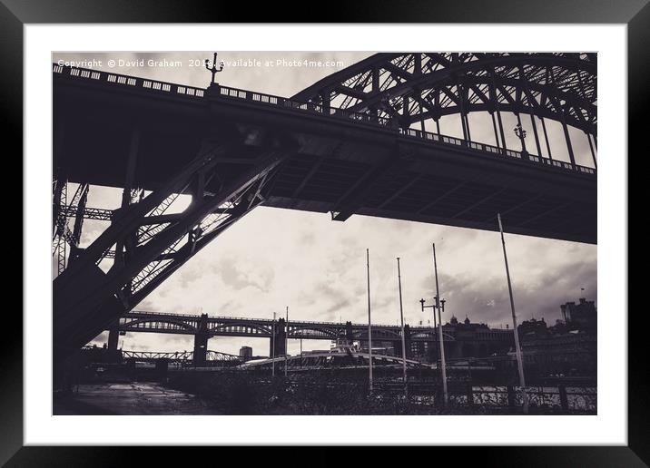 Tyne Bridge - Newcastle Framed Mounted Print by David Graham