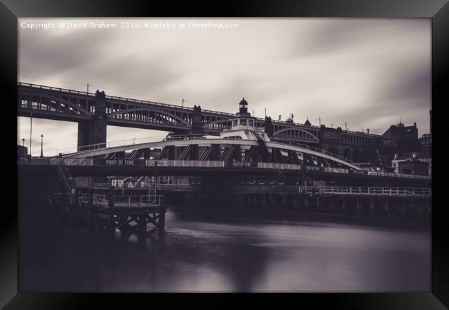 Swing Bridge - Newcastle Framed Print by David Graham