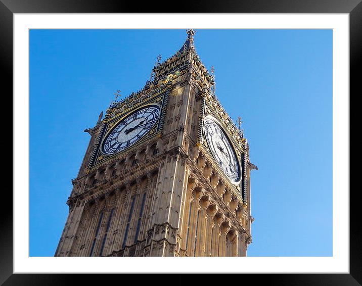  Big Ben overhead Framed Mounted Print by WrightAngle Photography