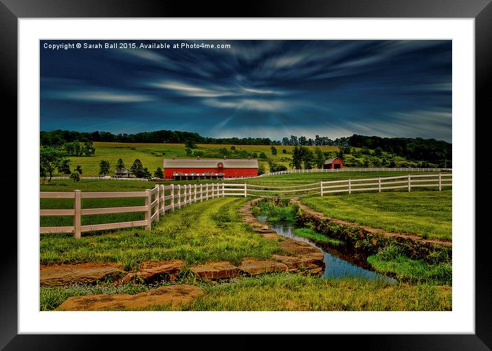 Beautiful Pennsylvania Farm Framed Mounted Print by Sarah Ball