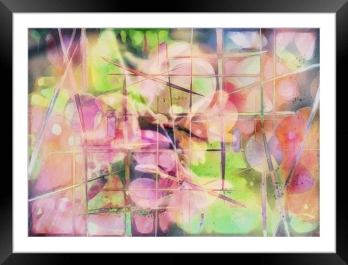 Digital Flowered Art Framed Mounted Print by Sarah Ball