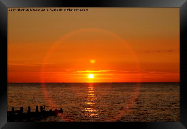  Northumberland Sunrise Framed Print by Mark Walsh