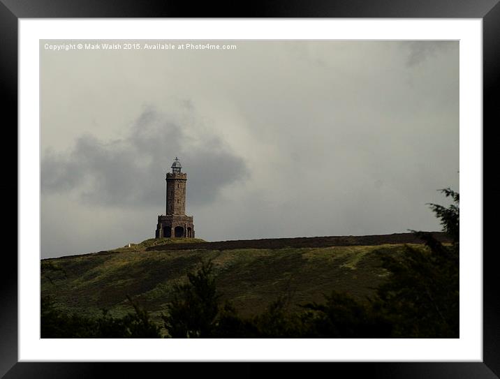  Darwen Tower from Roddlesworth lower reservoir Framed Mounted Print by Mark Walsh