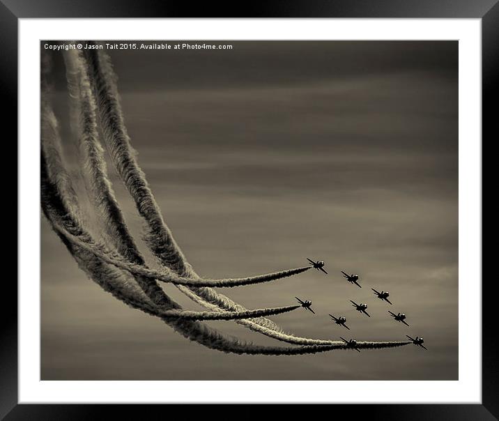 The Red Arrows Framed Mounted Print by Jason Tait