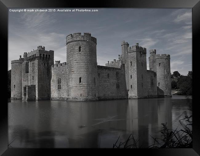  castle with moat Framed Print by mark chidwick