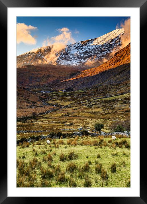 Sunset in the Black Valley  Framed Mounted Print by Graham Daly