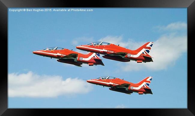  Red Arrows (Red 1, 2, 3) Take Off Framed Print by Ben Hughes